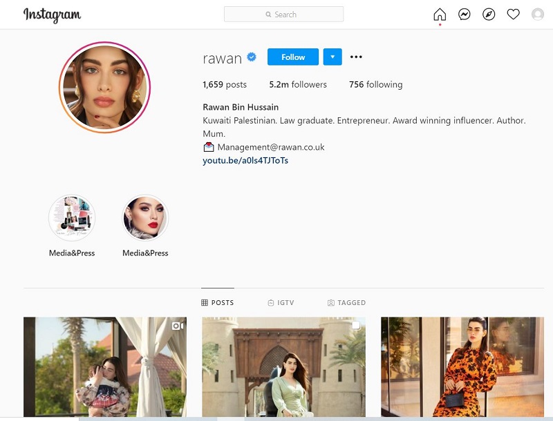 Rawan Bin Hussain Wiki, Height, Weight, Age, Bio, Net worth, Family & Facts 4 Rawan Bin Hussain is an Instagram star with more than 5.2 million followers