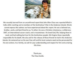 John Allen Chau Death Story