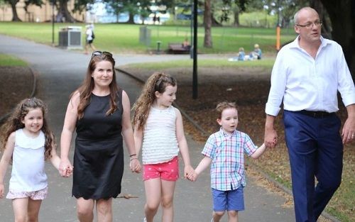 Luke Foley Age, Wife, Family, Biography, Affairs, Net worth & More 4 Luke Foley with his wife and children