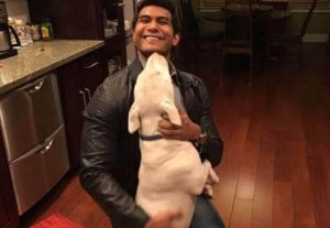 Vishagan Vanangamudi Wiki, Age, Wife, Biography, Caste & Family 5 Vishagan Vanangamudi with his Dog