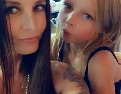 Kayti Edwards with one of her daughters