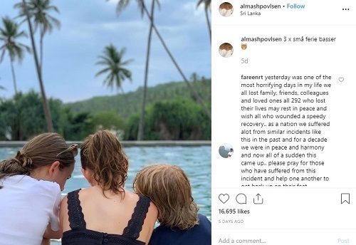 Alma Storm Holch Povlsen posted a pictures of her siblings three days before the Sri Lanka terror