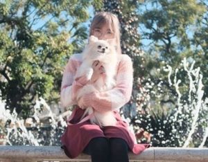 Lilypichu with her pet dog