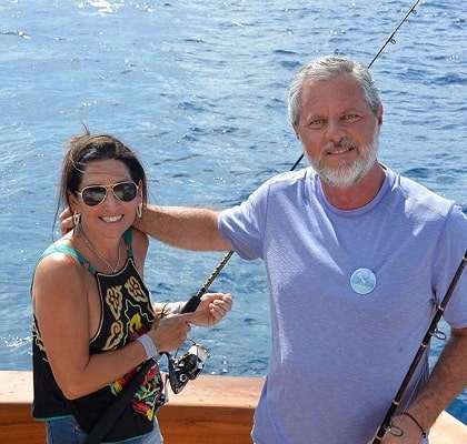 Becki Tilley Wiki, Age (Jerry Falwell Jr.'s Wife) Biography, Family, Kids & More 12 Becki Falwell her husband Jerry Falwell Jr. fishing