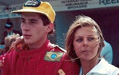 Lilian de Vasconcelos Souza with her late husband Ayrton Senna (Brazilian racing driver)