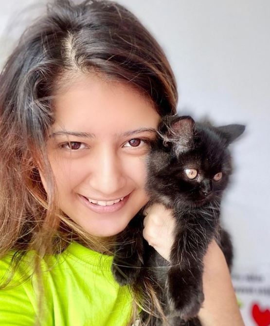 Arishfa Khan pet cat