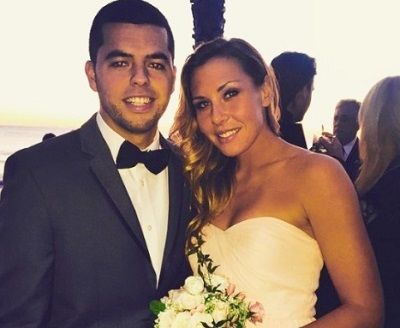 Jose Batista Wiki, Age (Allie Long's Husband) Biography, Family, Facts 4 Jose Batista with his wife Allie Long (soccer player) on their wedding day