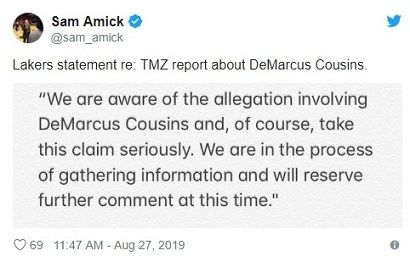 Cristy West - Bio, Age, Facts, Family of DeMarcus Cousins’ Girlfriend 5 Sam Amick statement about Lakers