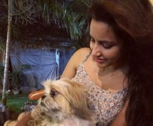 Priya Anand Height, Weight, Age, Boyfriend, Bio, Family & Facts 4 Anand with pet dog Bumble Bee