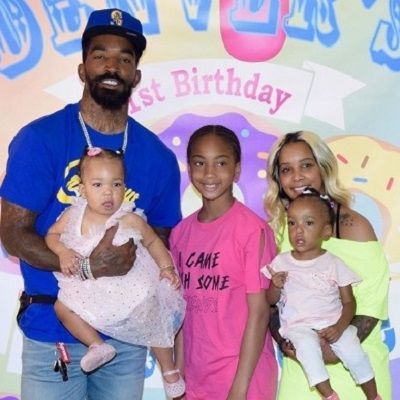 Jewel Harris with her husband J. R. Smith (American professional basketball player) and their daughters Demi, Peyton, and Dakota Smith
