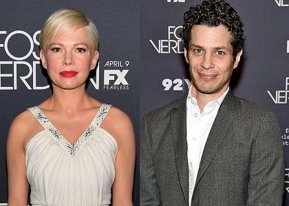 Thomas Kail with his fiance Michelle Williams