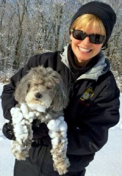 with dog.