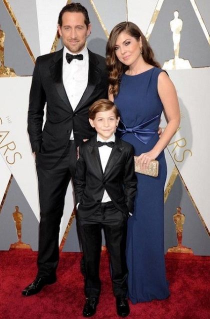 Jacob Tremblay with his dad Jason Tremblay and mom Christina Candia Tremblay