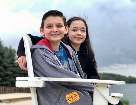 Luca Padovan (Actor) Age, Height, Weight, Biography & Family 4 Luca Padovan with his best friend Isabella Russo