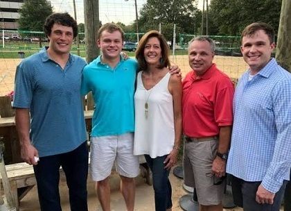 Luke Kuechly with his family