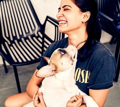 Samantha Akkineni with her dog
