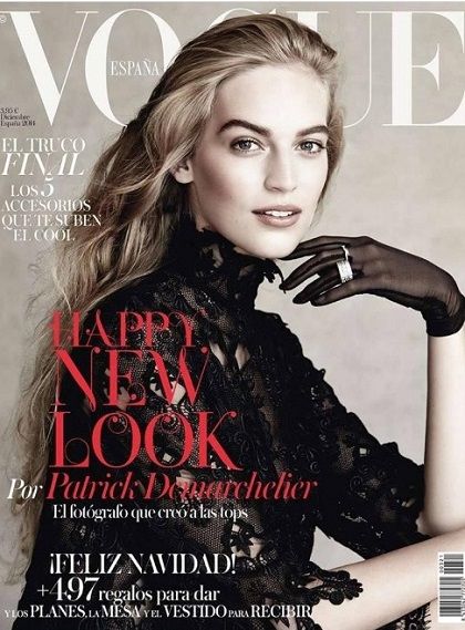 Vanessa Axente on the cover page of Vogue