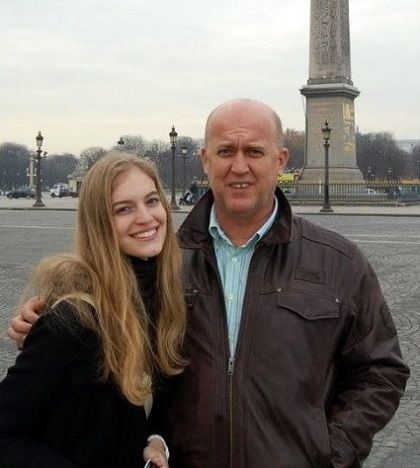 Vanessa Axente with her dad Robert Axente