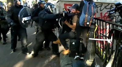 Amelia Brace and her cameraman attacked while covering the US riots near White House