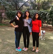 Anisha Victor with her sisters Akansha Victor and Grusha Victor