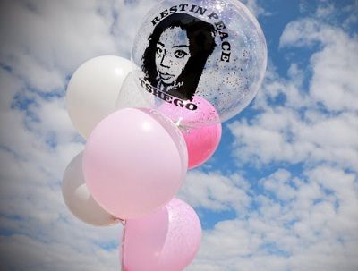 Tshegofatso Pule Wiki, Age, Boyfriend, Husband, Biography, Death & More 4 Pink and White blows released in the sky in the memory of Tshego