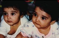 Anuja Joshi Height, Weight, Age, Boyfriend, Biography, Family & More 6 Anuja Joshi with Her Twin Sister Aneesha Joshi Childhood Picture