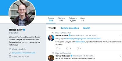 Blake Neff Twitter Account