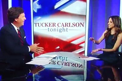 Cathy Areu Age, Height, Weight, Husband, Boyfriend, Biography & More 3 Cathy Areu & Tucker Carlson in debate session show Fox news.