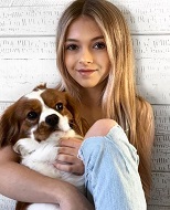 Coco Quinn with her pet dog