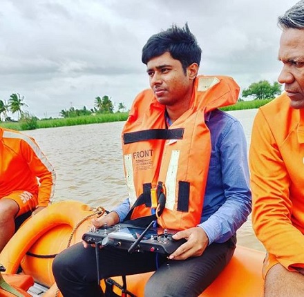 Drone Prathap NM (Scientist) Wiki, Age, Family, Biography, Caste & More 16 Drone Prathap NM at NDRF rescue operation