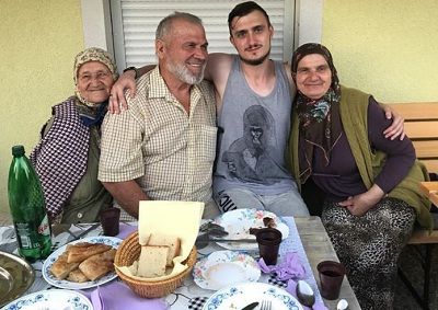 Fatih Seferagic Wiki, Age, Wife, Girlfriend, Biography, Family & More 5 Fatih Seferagic with his aunt and grandparents