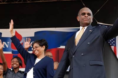Gloria Etchison with Herman Cain Husband