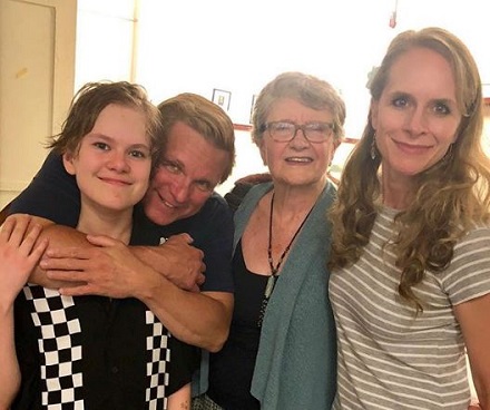 Isaiah Stannard with his dad Eric Stannard, mom Kristin Johansen. and grandmother