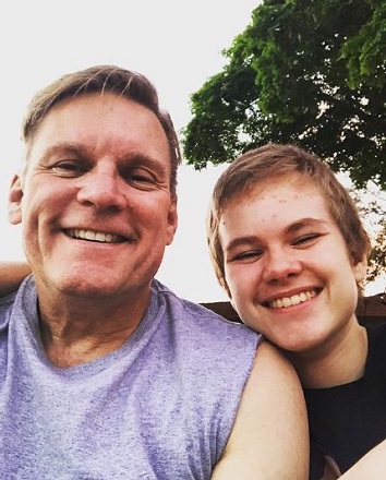 Isaiah Stannard with his dad Eric Stannard