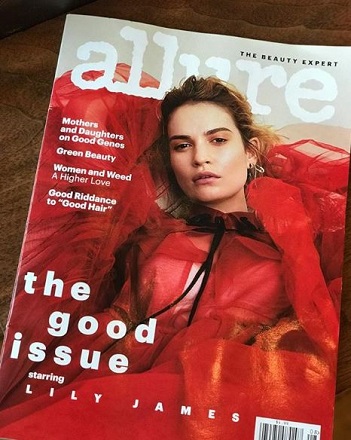 Lily James Height, Weight, Age, Boyfriend, Husband, Biography & More 7 Lily James on the cover page of allure magazine