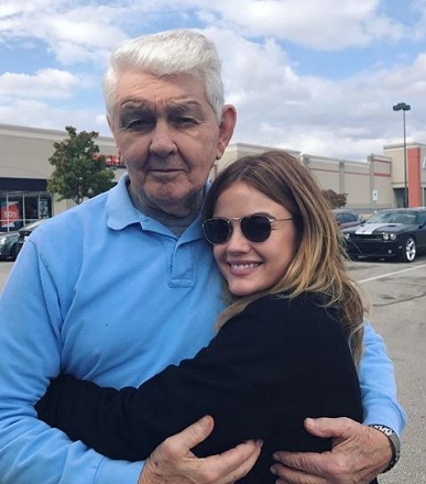 Lucy Hale with her dad Preston Hale