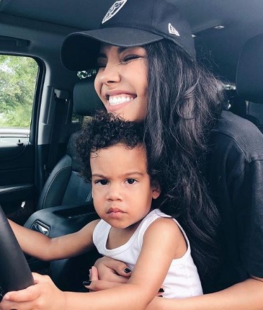 Nickayla Rivera with her nephew Josey Hollis Dorsey