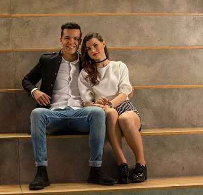 Sebastián Athié with his girlfriend Agustina Palma