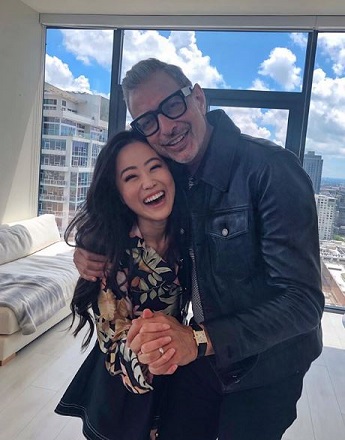 Stephanie Soo with actor Jeff Goldbulm