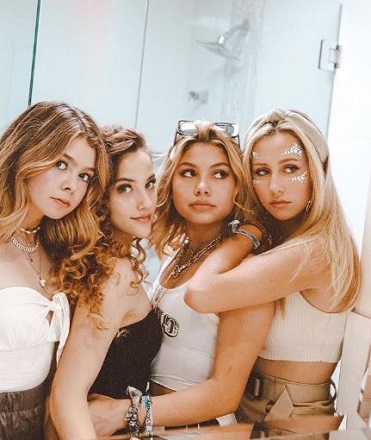 Addison Riecke with her best friends