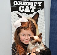Addison Riecke with her pet cat