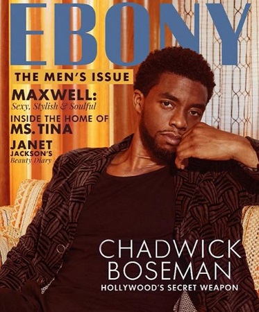 Chadwick Boseman Height, Weight, Age, Wife, Girlfriend, Biography & More 15 Chadwick Boseman on the cover page of Ebony magazine
