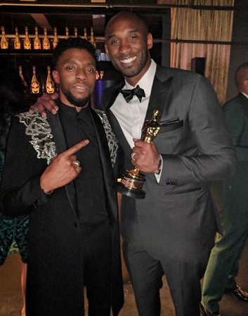 Chadwick Boseman Height, Weight, Age, Wife, Girlfriend, Biography & More 16 Chadwick Boseman with Kobe Bryant