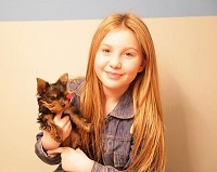 Ella Anderson with her pet