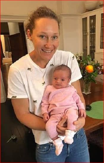 Her partner Samantha Stosur with their daughter Genevieve