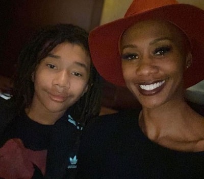 Imani Walker photographed with her child Idris Johnson