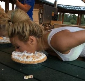 Kindly Myers Wiki, Height, Age, Net worth, Family, Biography & More 17 Kindly Myers is eating pie in competition