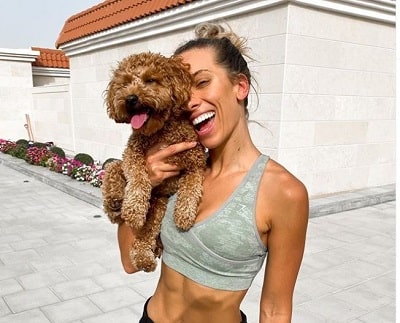 Lilly Sabri with her pet