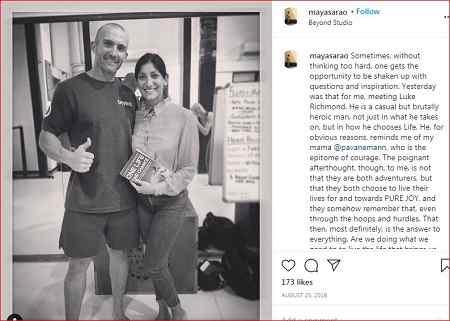 Maya Sarao Wiki, Age, Husband, Height, Weight, Biography & More 16 Maya Sarao with her ideal Luke Richmond