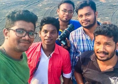 Nanjil Vijayan with his friends